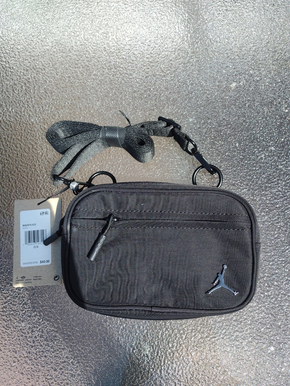 Nike Jordan Black Crossbody Pouch